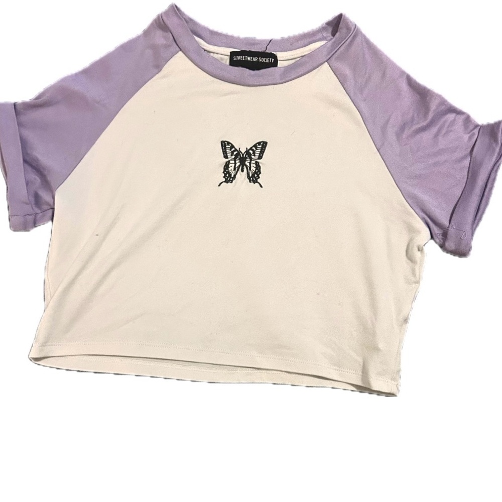 Butterfly skater crop top